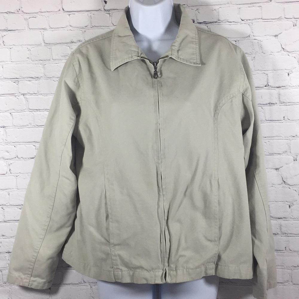 Dunbrooke  Jacket Women Size Medium Tan Zip Front